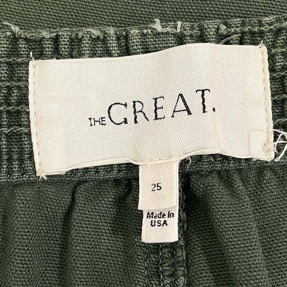 The GREAT. The General Pant Wide Leg Flare High Waist Trouser Pine Green 25 - Picture 14 of 16